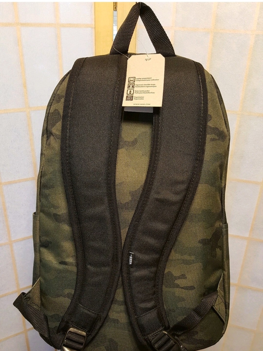 Vans Camo Backpack in Olive Green and Black
